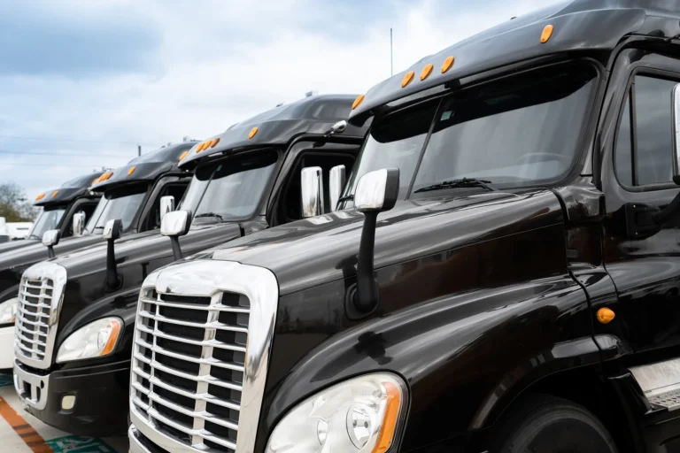 bigstock-Fleet-Of-Black-Semi-truck-W-282277051