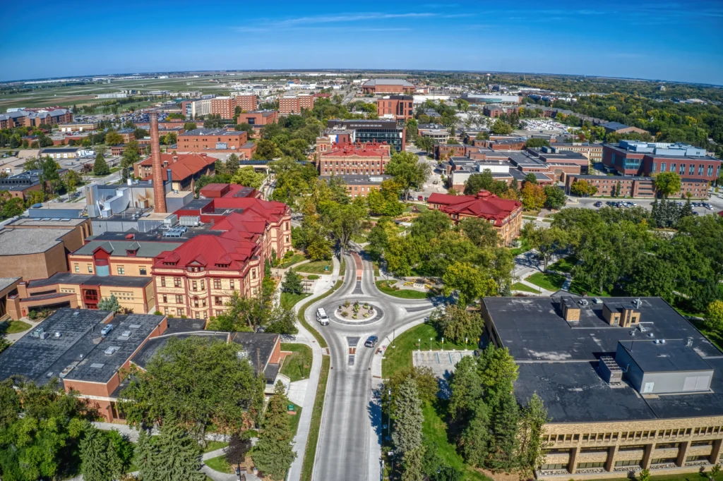 Aerial Views of Fargo North Dakota - Sand Law PLLC Fargo Office