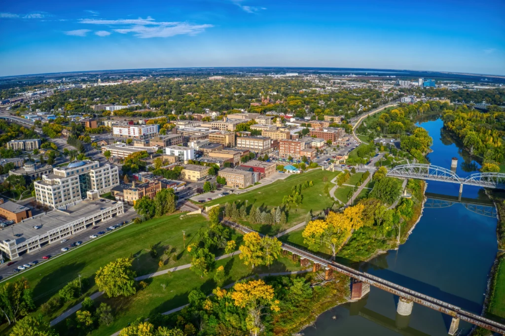 Aerial Views of Grand Forks North Dakota - Sand Law PLLC Grand Forks Office